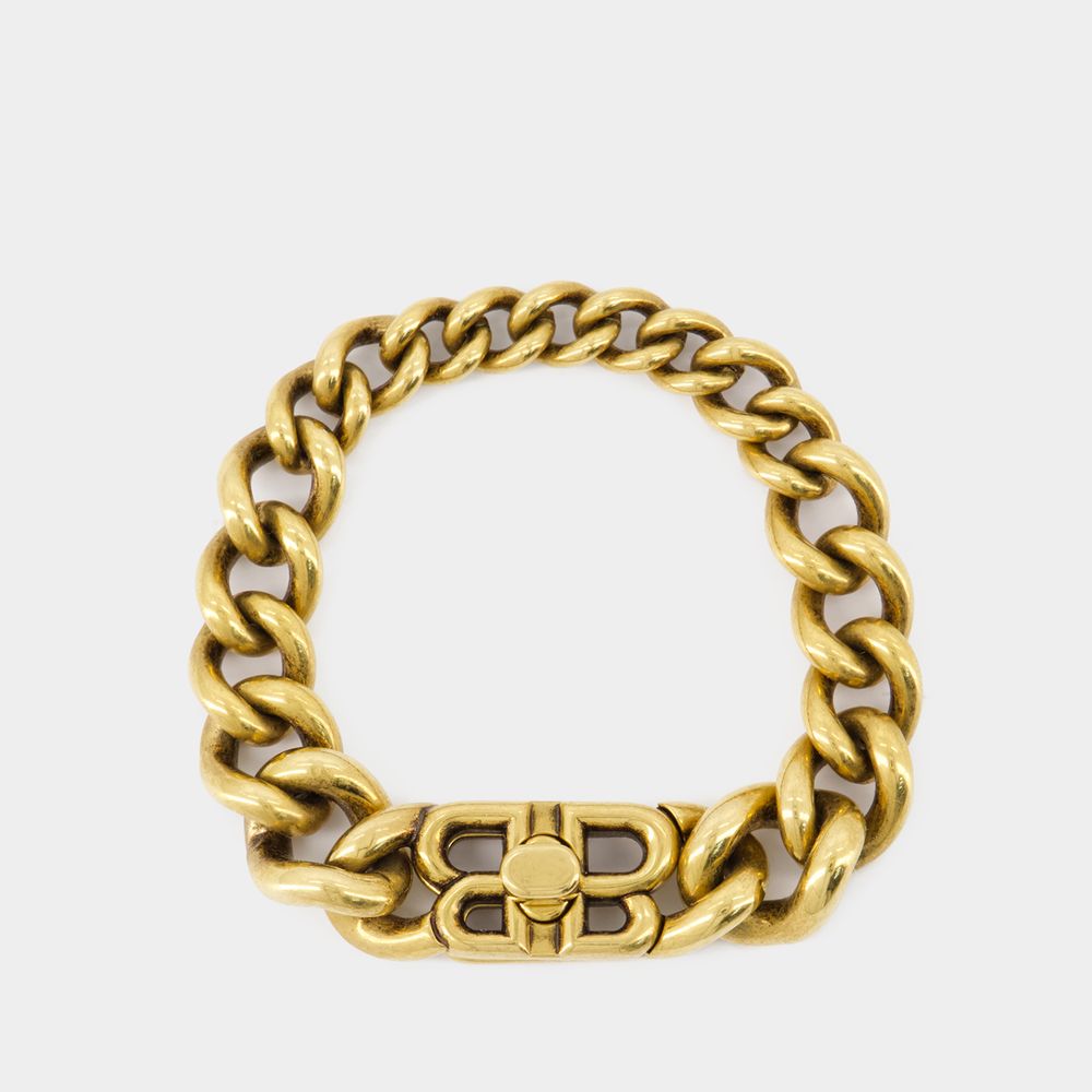 Shop Balenciaga Monaco Gourmt Bracelet -  - Brass - Gold