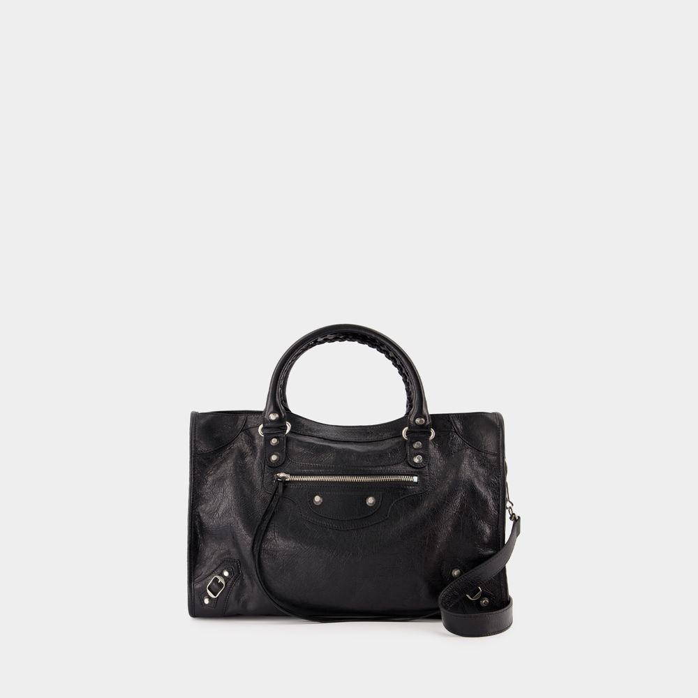 Shop Balenciaga Le City M Purse -  - Leather - Black