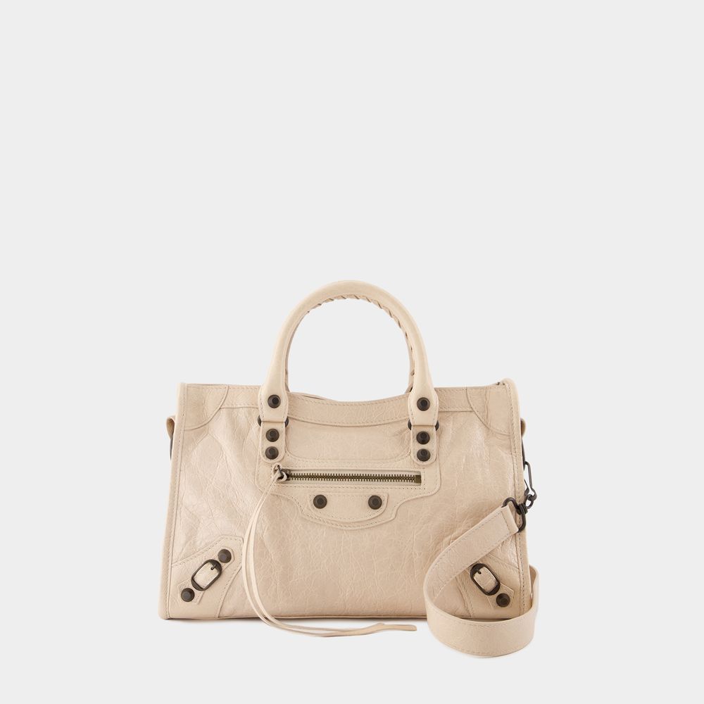 Shop Balenciaga Le City Small Purse -  - Leather - Beige