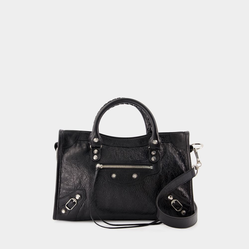 Balenciaga Small Leather Le City Top-handle Bag In Black