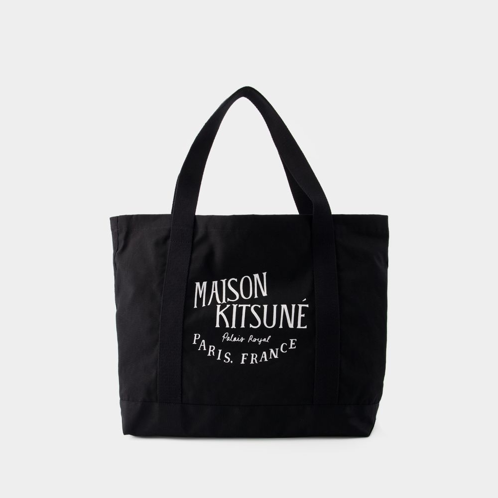 tote bag palais royal - maison kitsune - coton - black