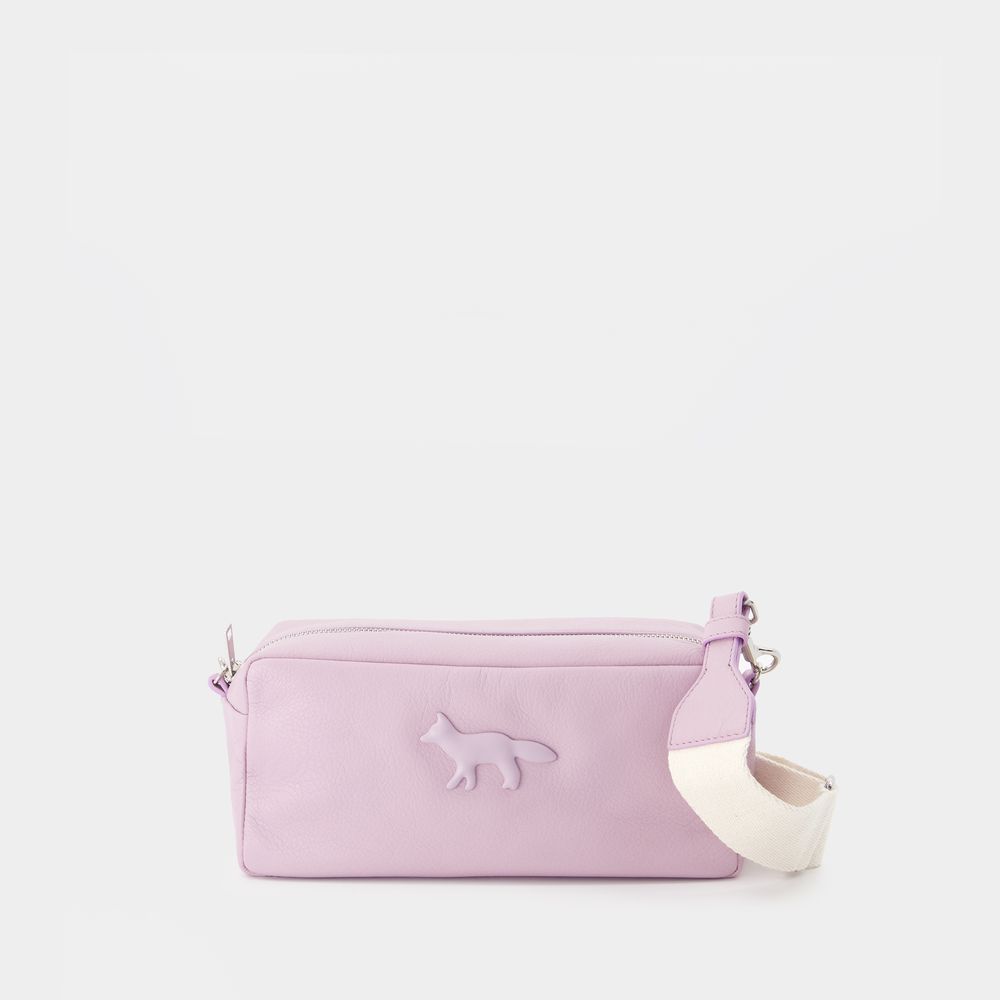 Shop Maison Kitsuné Cloud Baguette Shoulder Bag - Maison Kitsune - Leather - Lilac In Purple