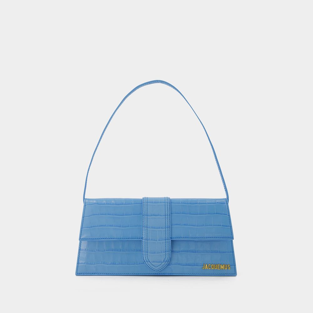 Shop Jacquemus Le Bambino Long Bag -  -  Blue - Leather