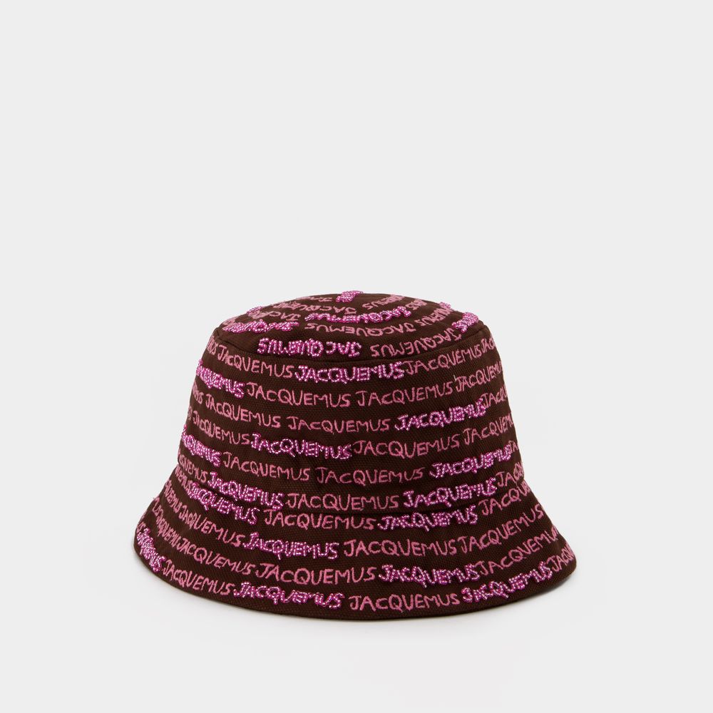 Shop Jacquemus Bordado Bucket Hat -  -  Brown - Cotton
