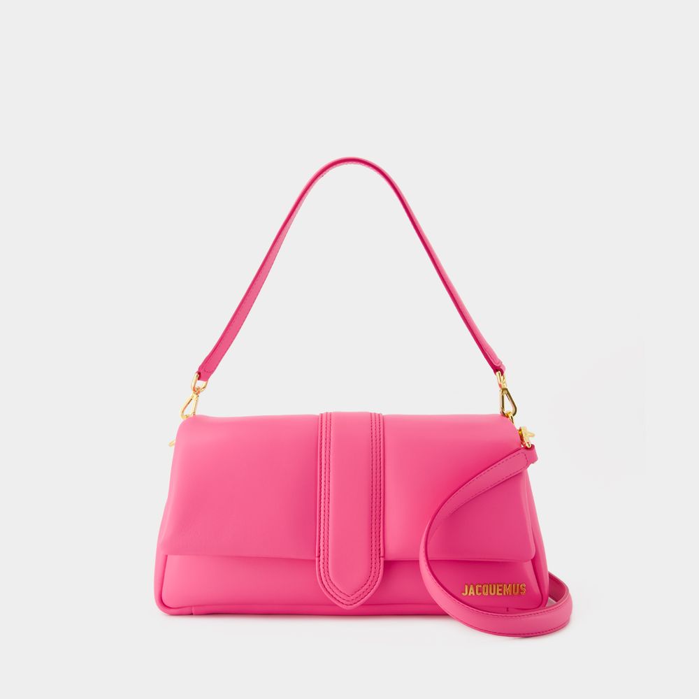 Shop Jacquemus Le Bambimou Bag -  - Leather - Neon Pink