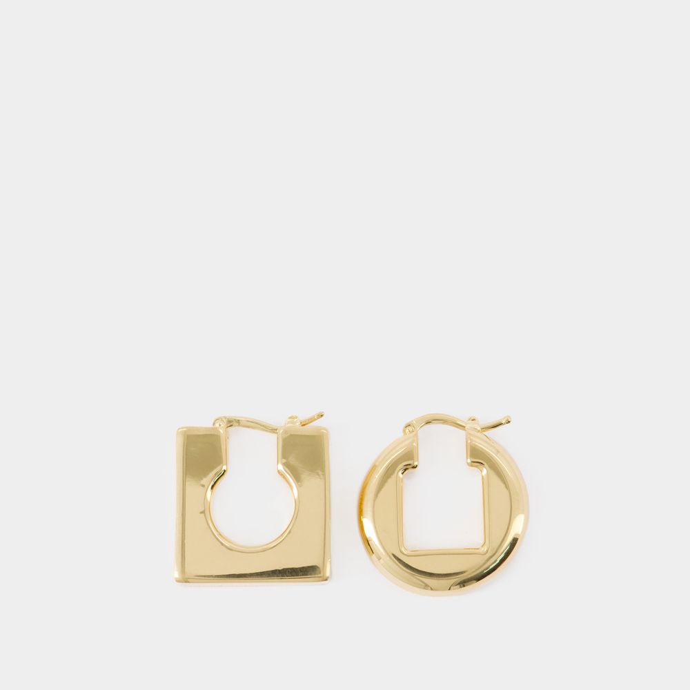 Jacquemus Rond Carre Earrings -  - Metal - Gold Tone In Gold