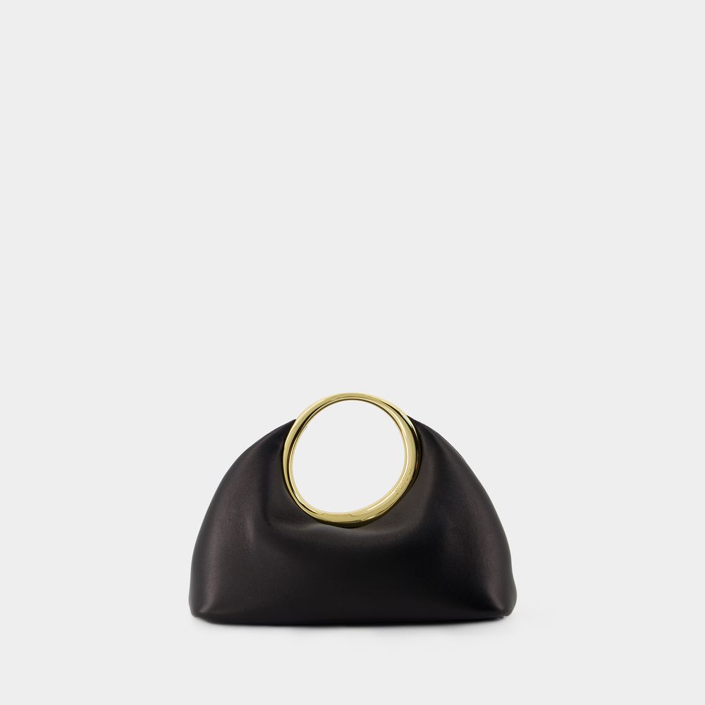 Jacquemus Small Calino Leather Top Handle Bag In Black