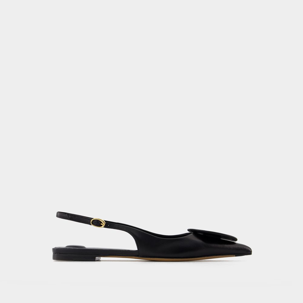 Shop Jacquemus Les Slingbacks Duelo P Pumps -  - Leather - Black