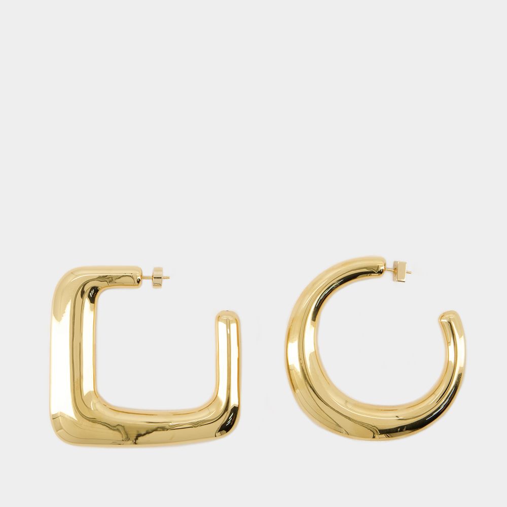 Jacquemus Les Grandes Creoles Ovalo Earrings -  - Metal - Gold