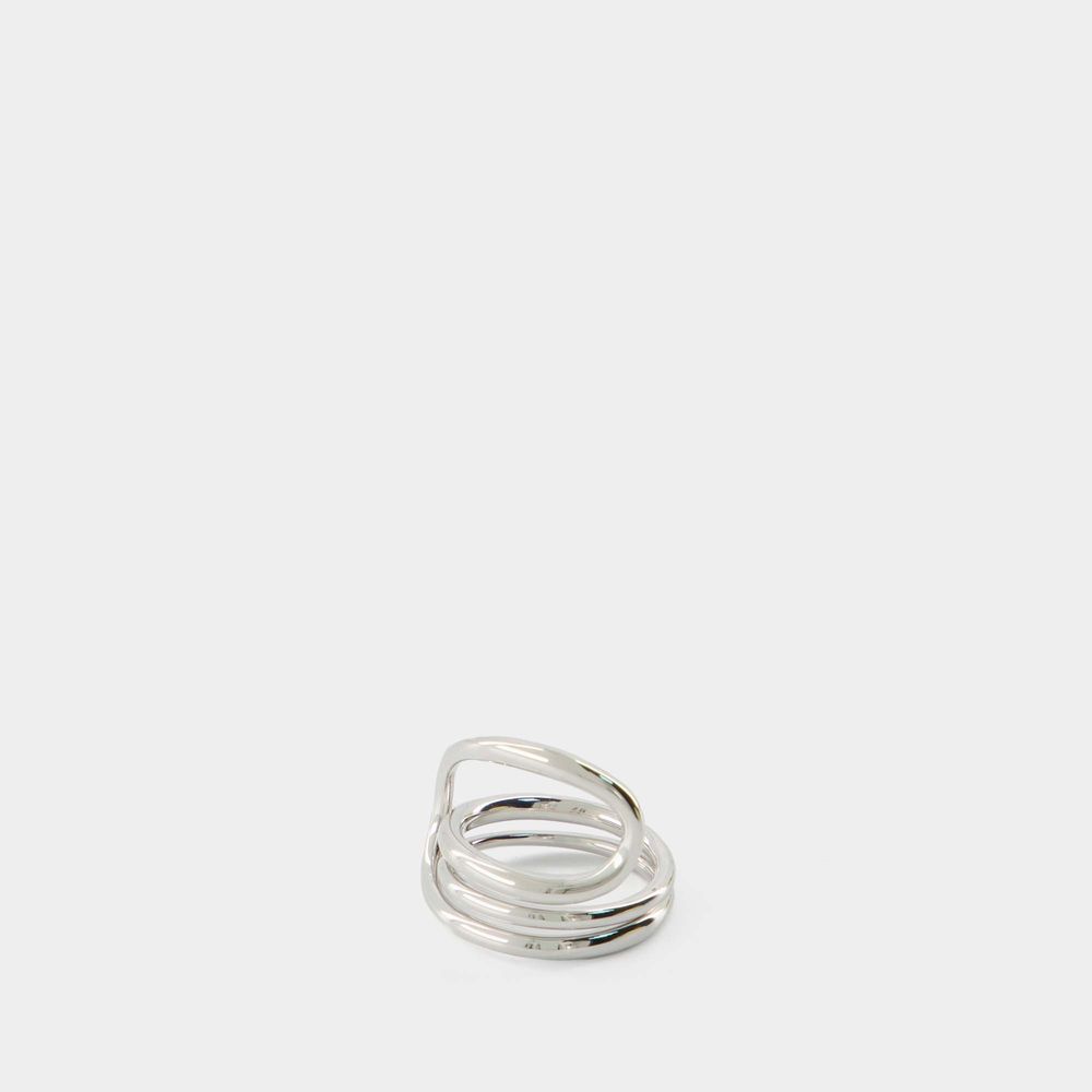 Shop Charlotte Chesnais Small Round Trip Ring -  - Silver