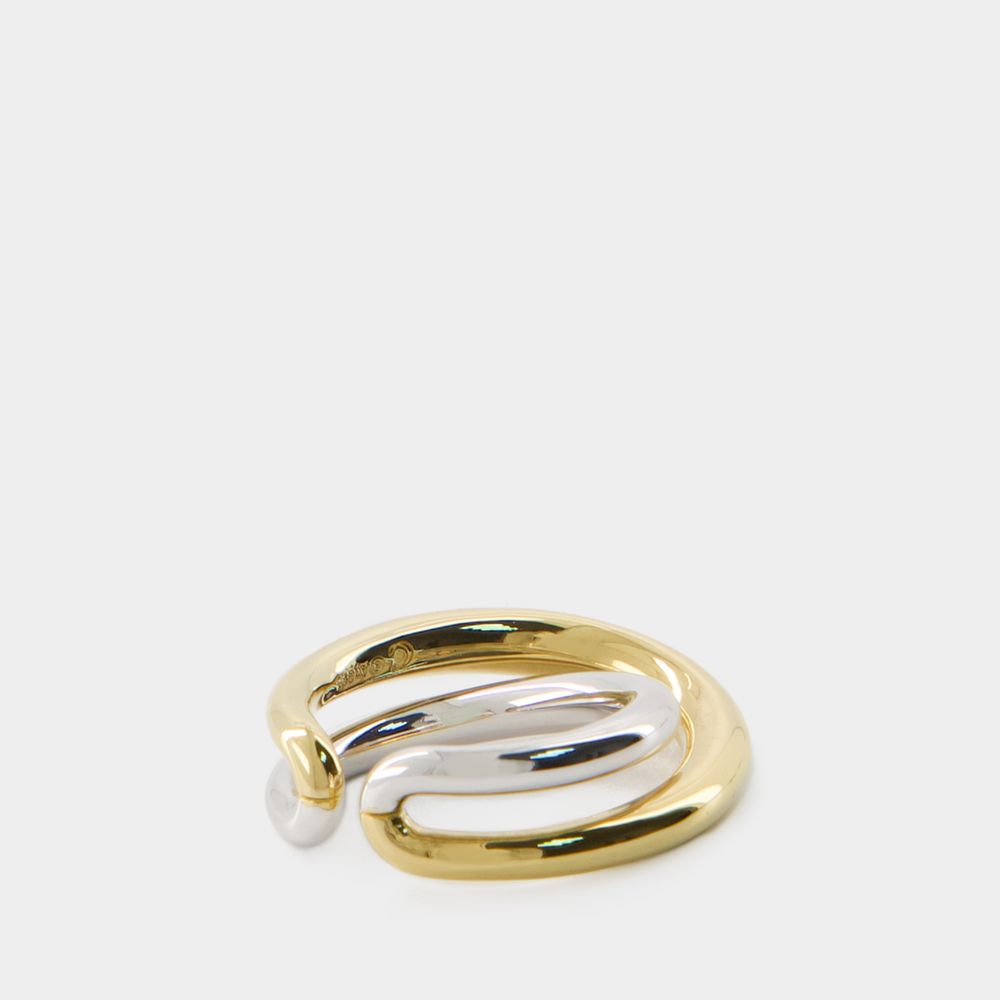Shop Charlotte Chesnais Initial Ring -  - Sterling Silver 925 - Gold