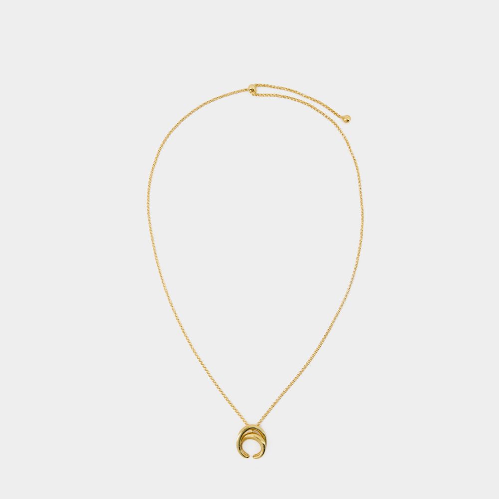 Shop Charlotte Chesnais Initial Necklace -  - Silver/gold 18kt - Gold