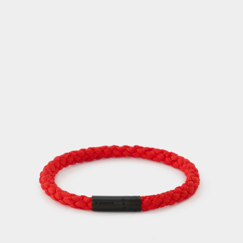 Shop Le Gramme 5g Cable Orlebar Brown Bracelet -  - Red - Titanium