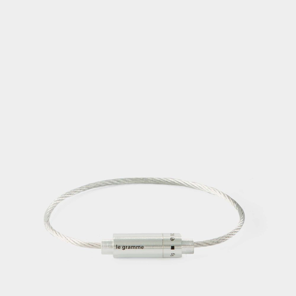 LE GRAMME 9G CABLE TRIPTYCH CLAPS BRACELET - LE GRAMME - SILVER - SILVER