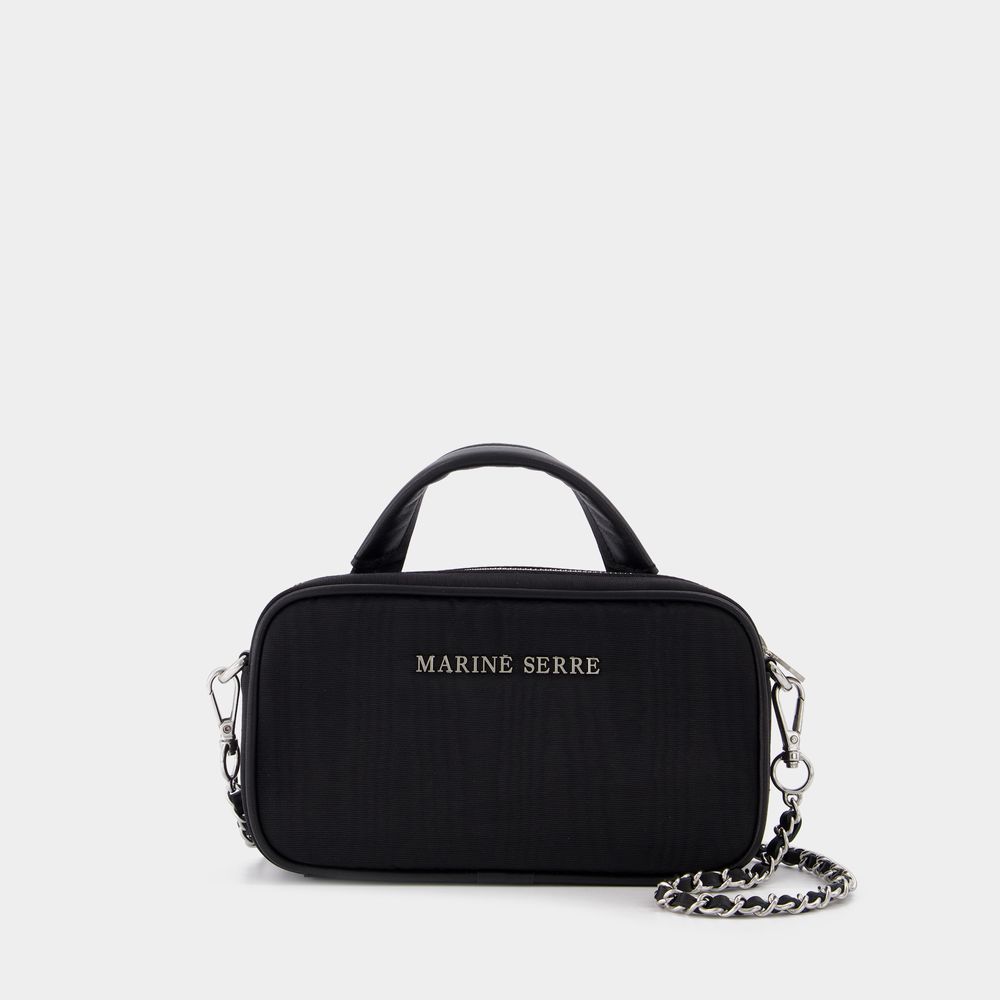 Shop Marine Serre Moire Madame Mini Bag In Black
