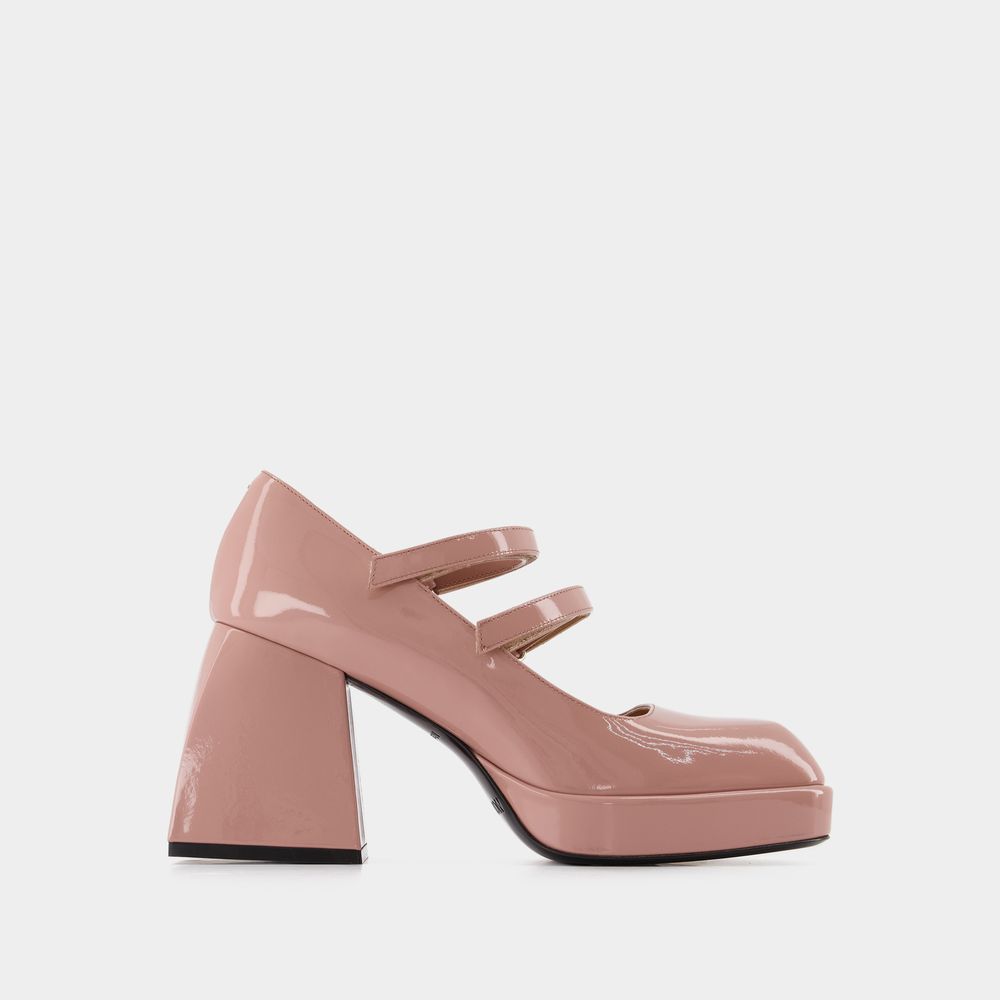 Nodaleto Bulla Babies 85 Patent-leather Mary Jane Pumps In Pink