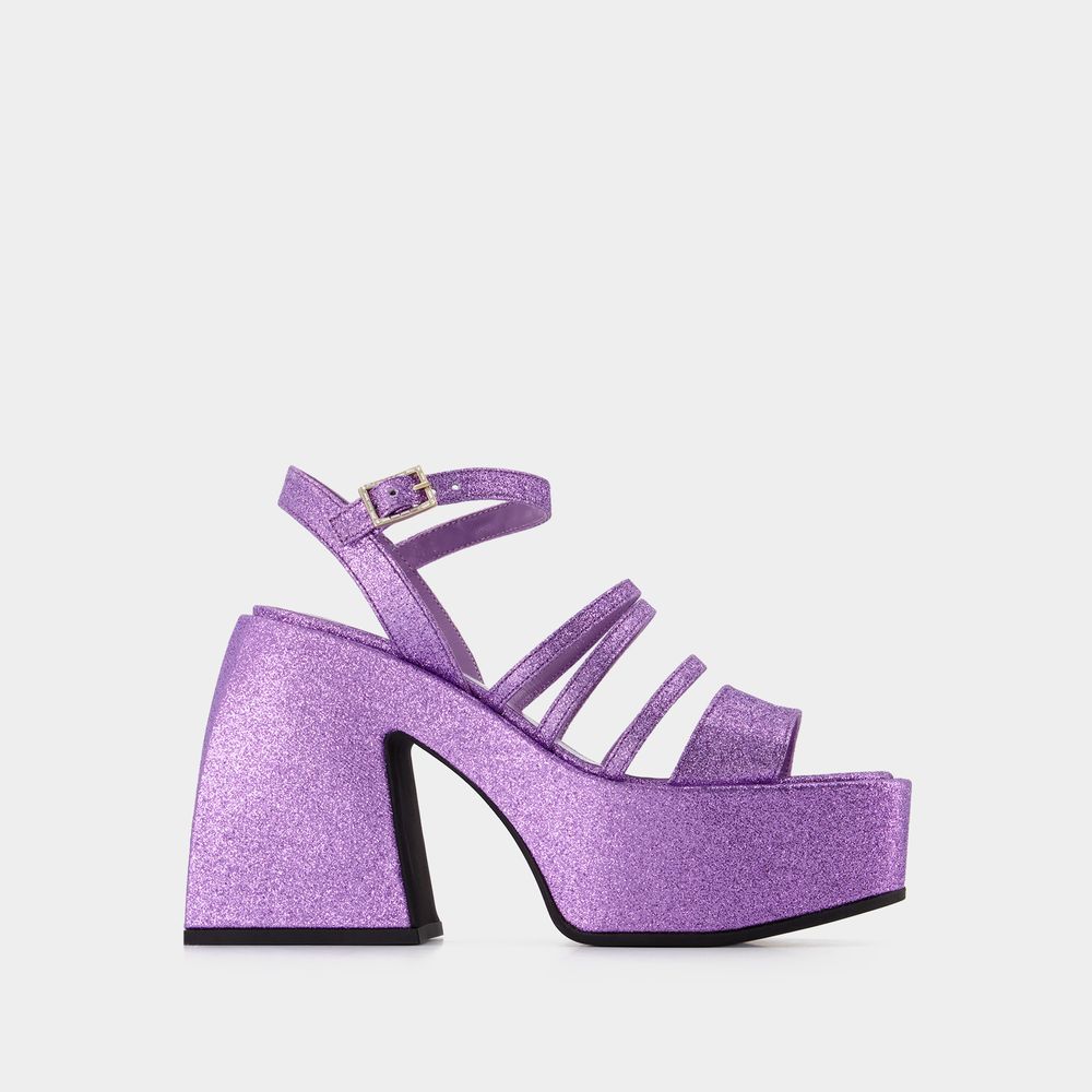 Shop Nodaleto Bulla Chibi Sandals -  - Purple - Leather