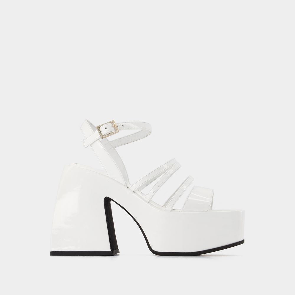 Shop Nodaleto Bulla Chibi Sandals -  - White - Leather