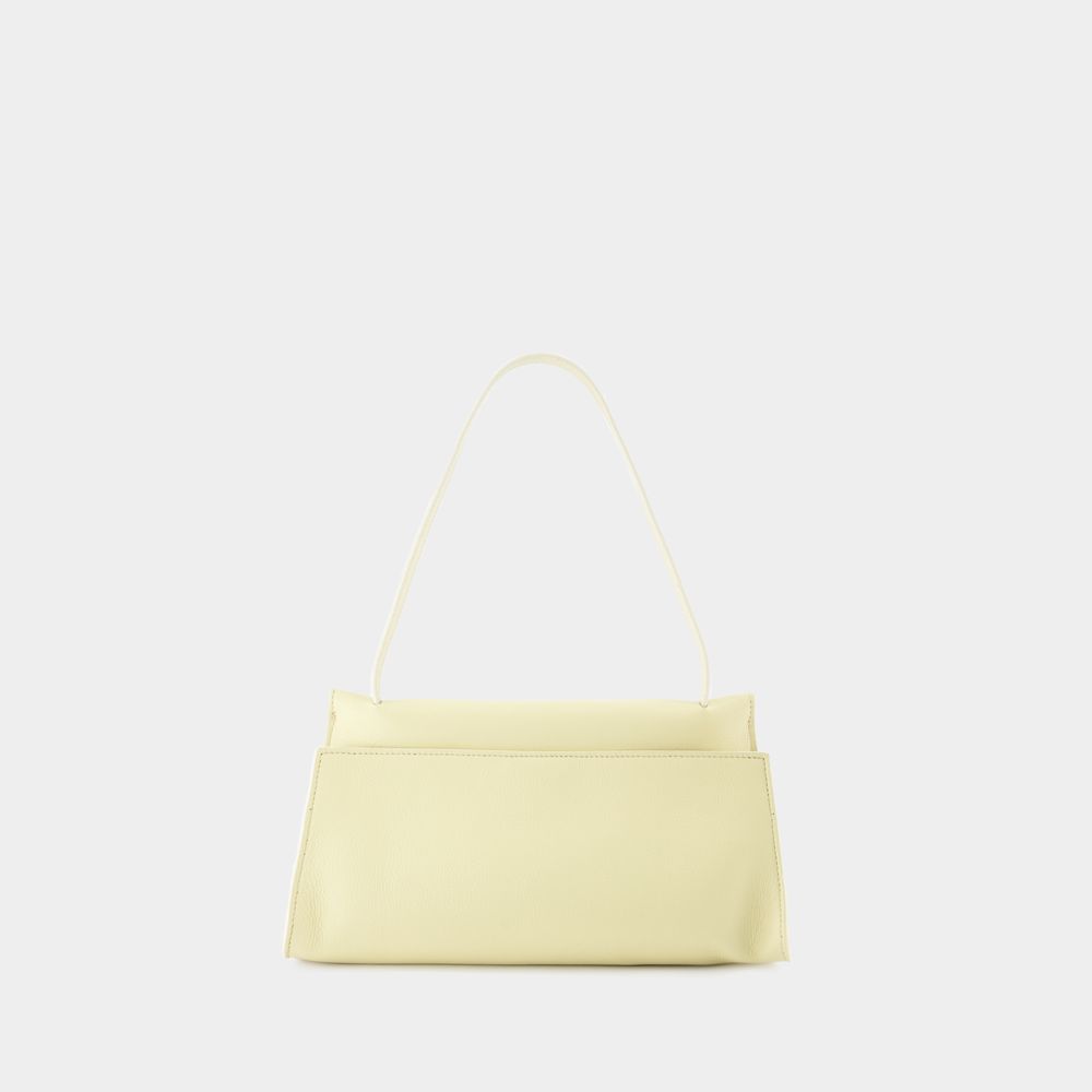 Shop Elleme Long Papillon Hobo Bag -  - Vanilla - Leather In Yellow