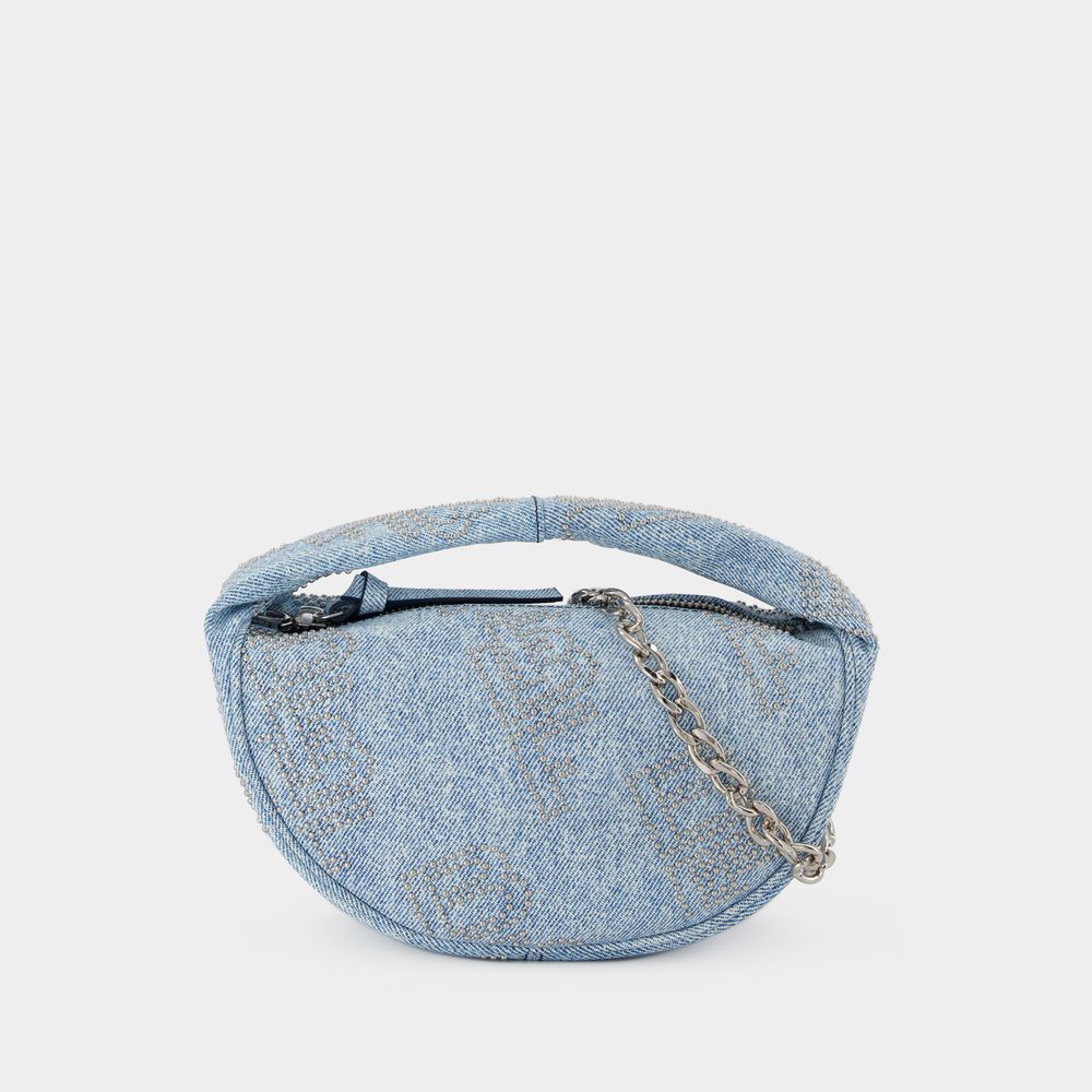 Shop By Far Baby Cush Handbag -  - Denim - Leather In Blue