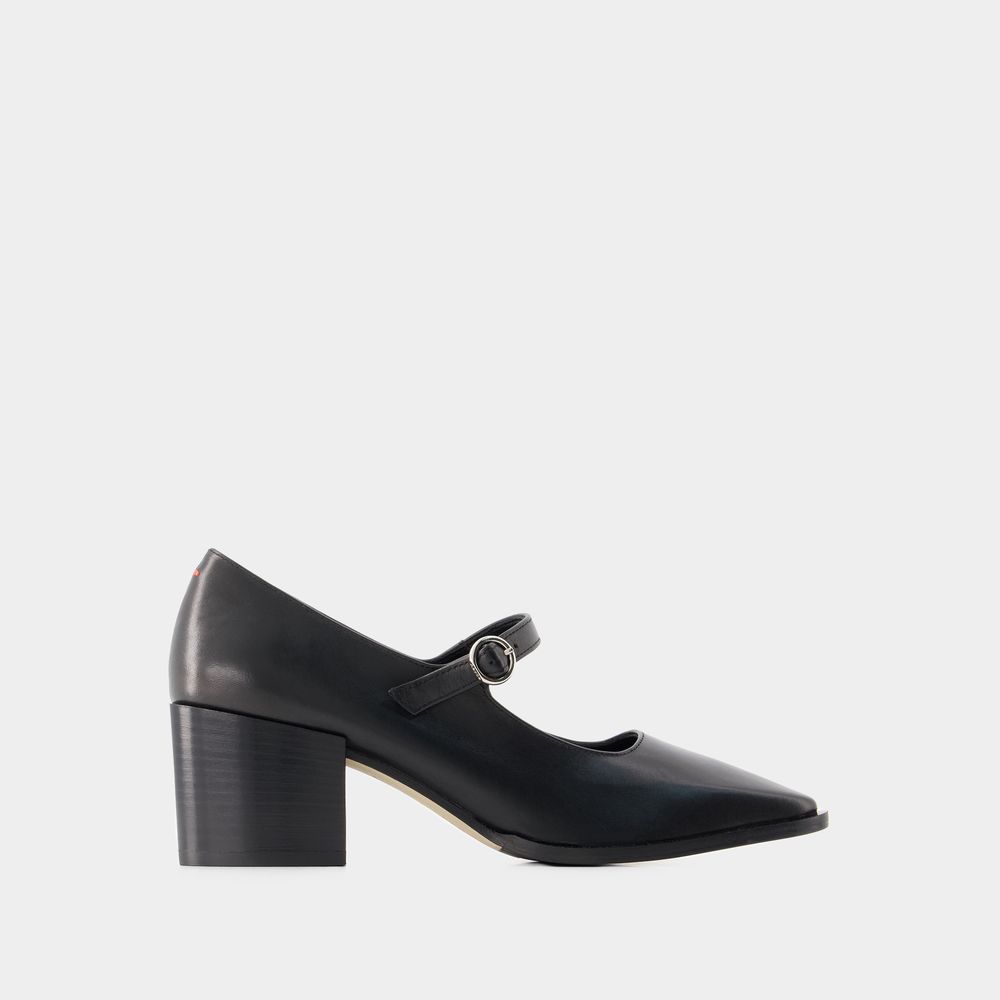 Shop Aeyde Anya Heels -  - Leather - Black