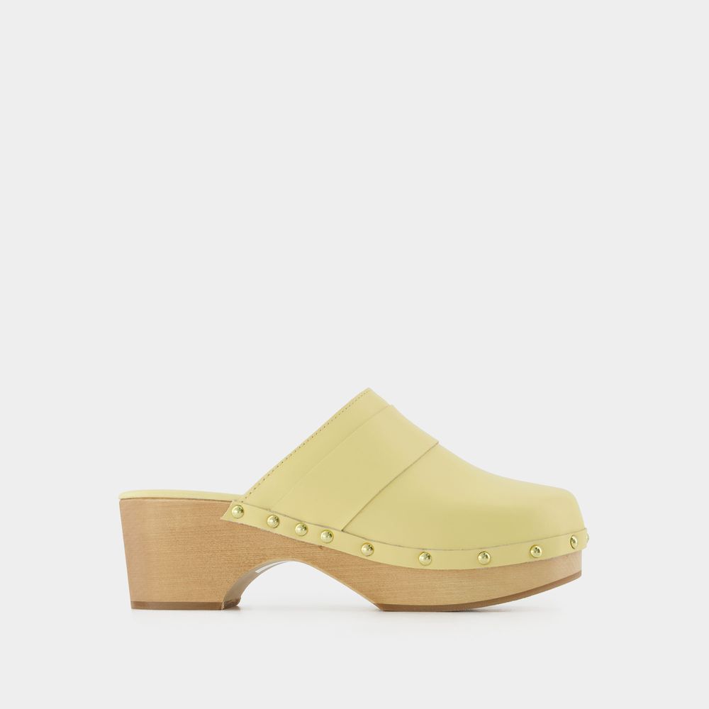 Shop Aeyde Bibi Slides -  - Butter - Leather In Yellow