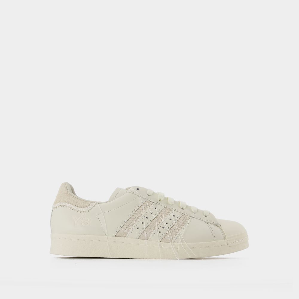 Shop Y-3 Superstar Sneakers -  - Leather - Off White In Beige