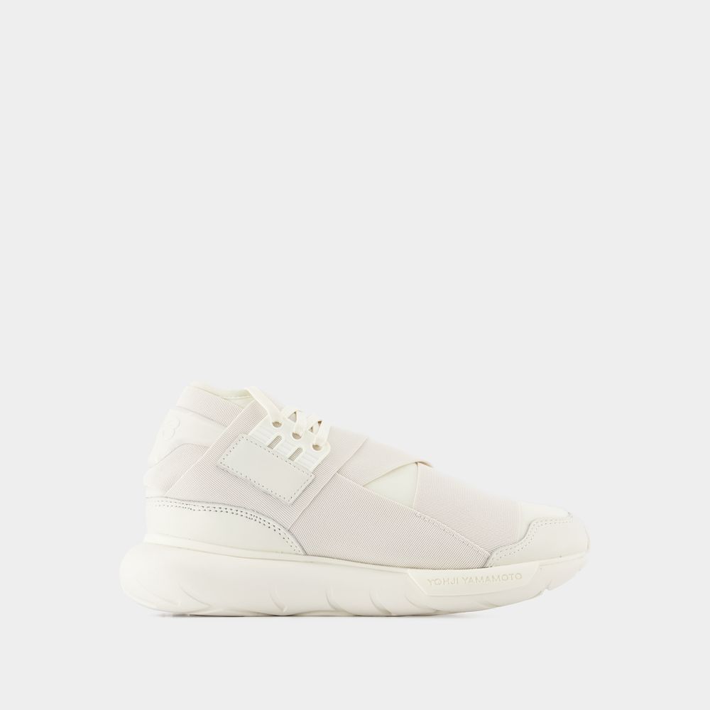 Shop Y-3 Qasa Sneakers -  - Off-white - Leather