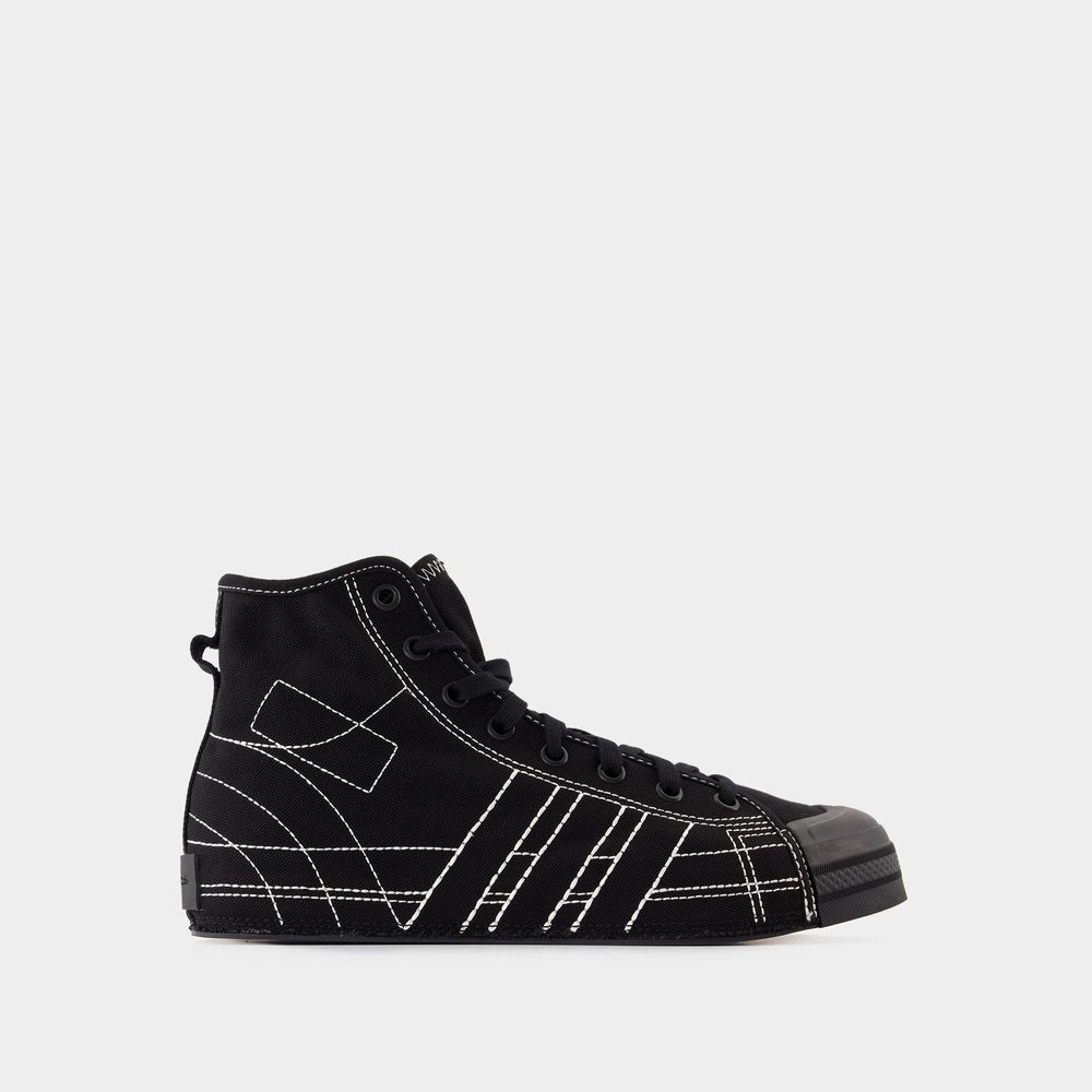 Shop Y-3 Sneakers Nizza Hi -  - Cuir - Noir In Black