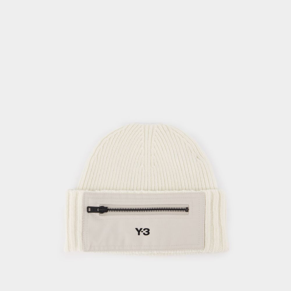 Y-3 BEANIE - Y-3 - WOOL - WHITE