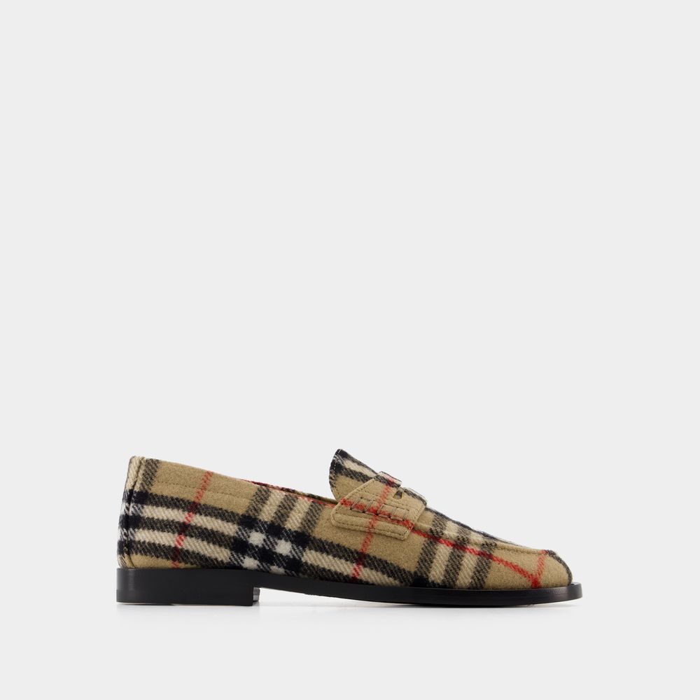 Shop Burberry Lf Hackney Loafers -  - Archive Beige