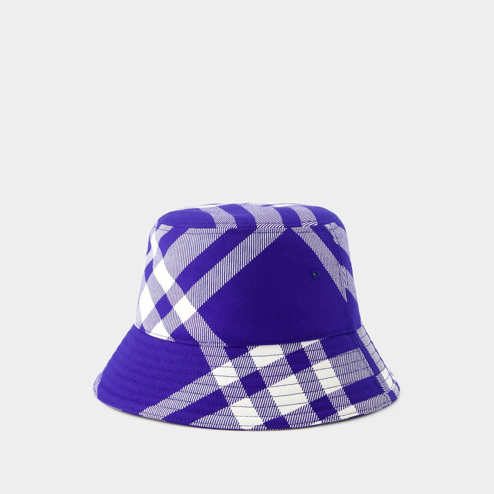 Burberry Monogram Bucket Hat -  - Wool - Blue