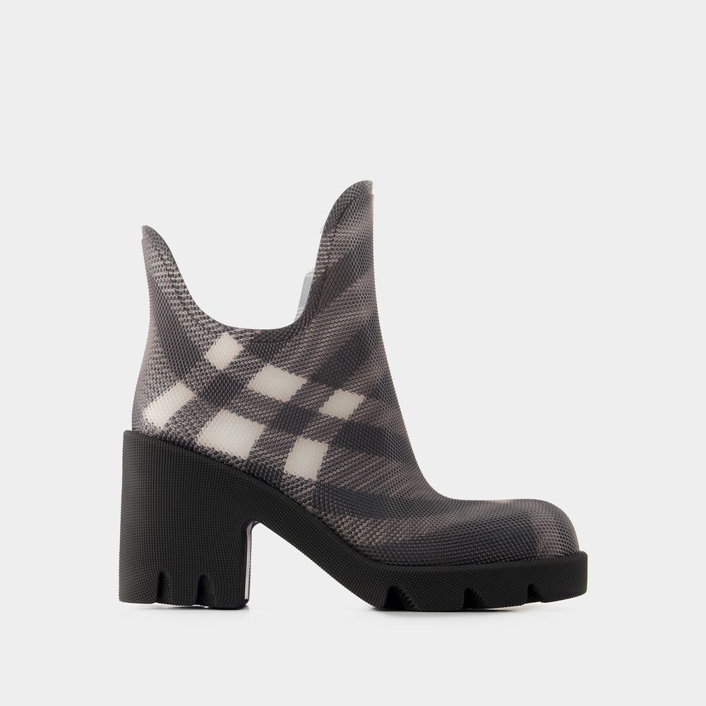 Shop Burberry Lf Marsh Heel Ankle Boots -  - Others - Black