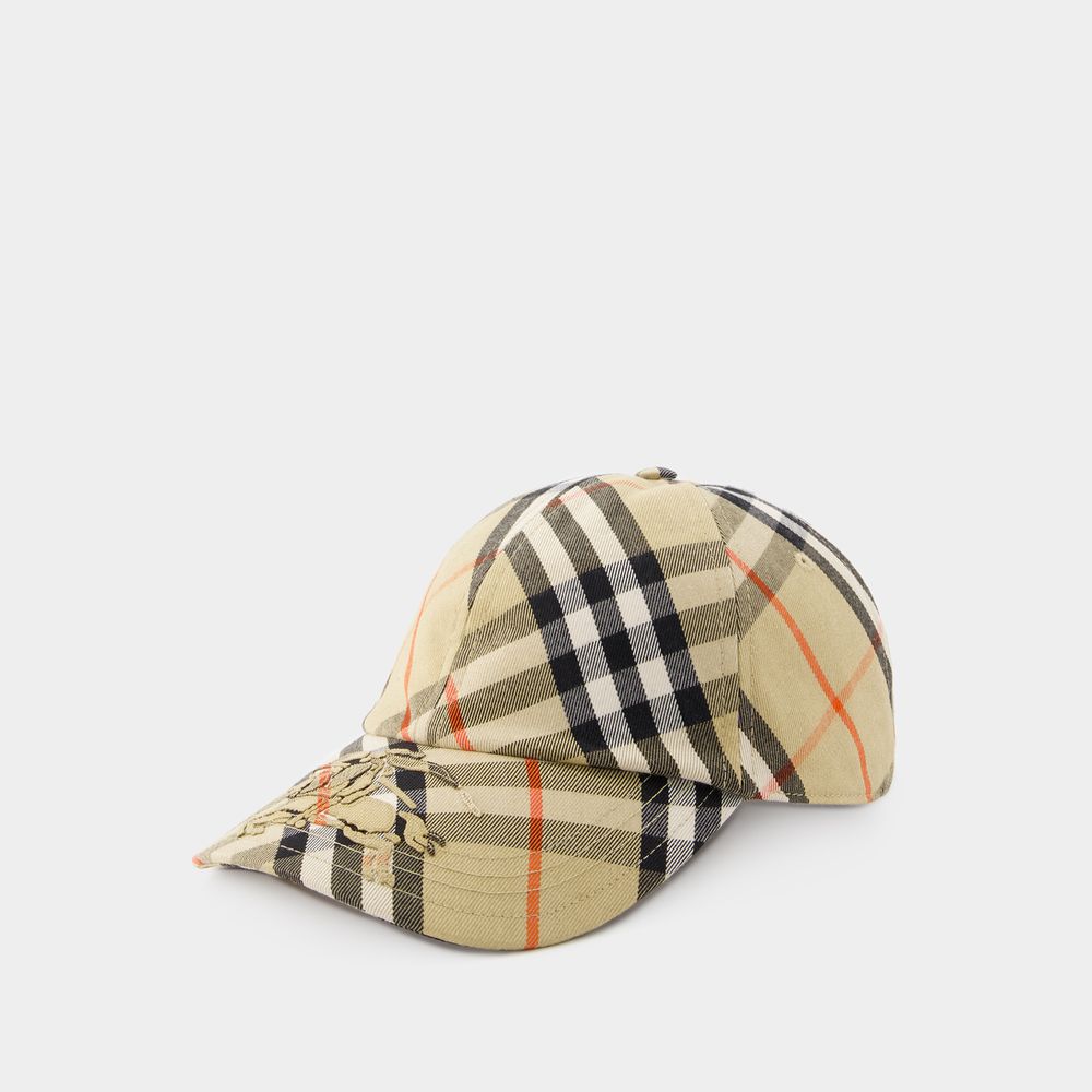 BURBERRY CASQUETTE BIAS CHECK - BURBERRY - SYNTHÉTIQUE - BEIGE 