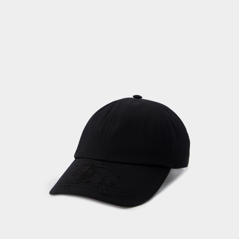 Burberry Ekd Applique Cap - - Synthetic - Black In Black