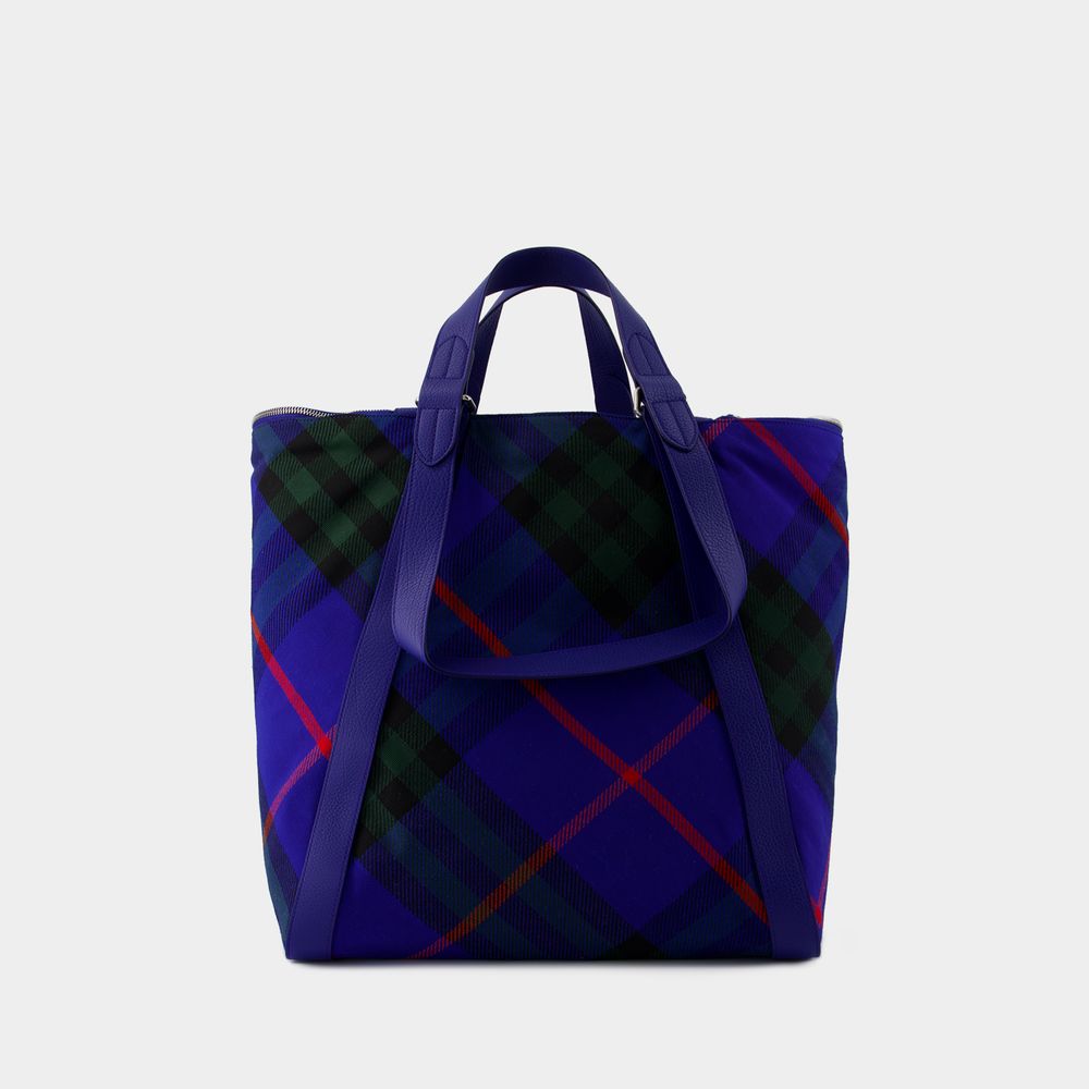 Shop Burberry Medium Shopper Bag -  - Synthetic - Blue