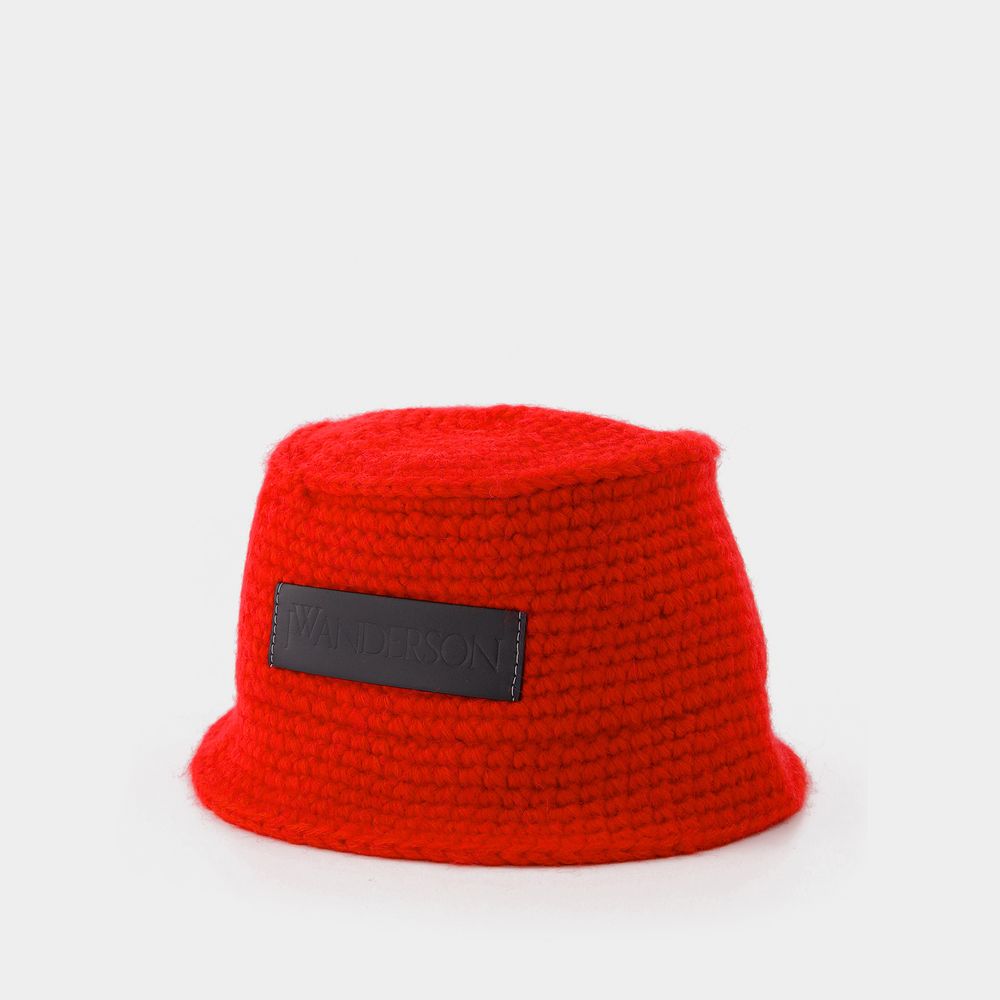 Shop Jw Anderson Bucket Hat In Red