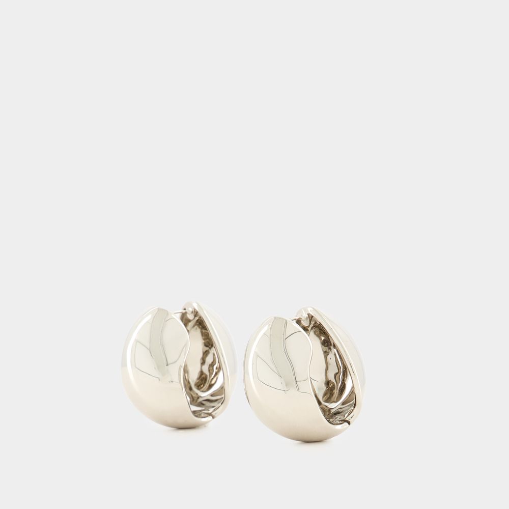 Shop Coperni Xl Creole Earrings -  - Metal - Silver