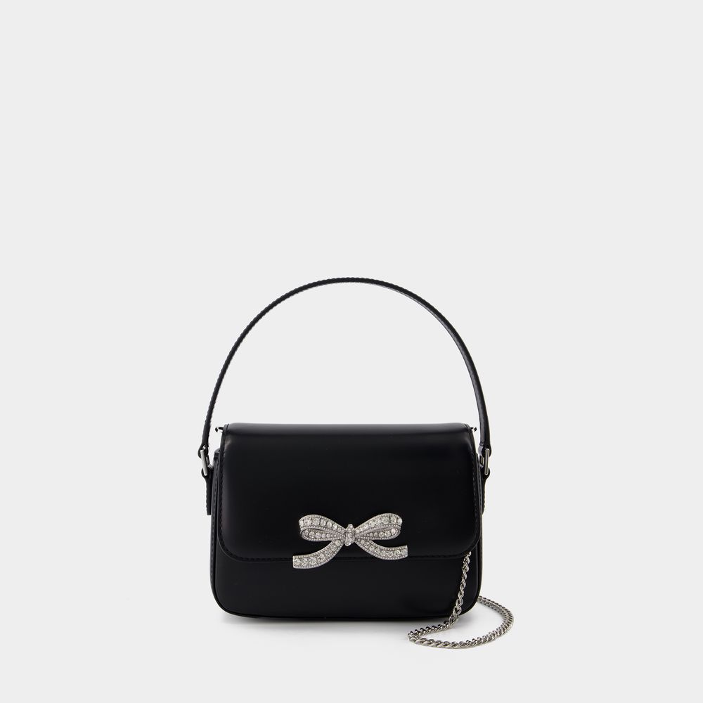 Shop Self-portrait Micro Bag - Self Portrait - Leather - Black