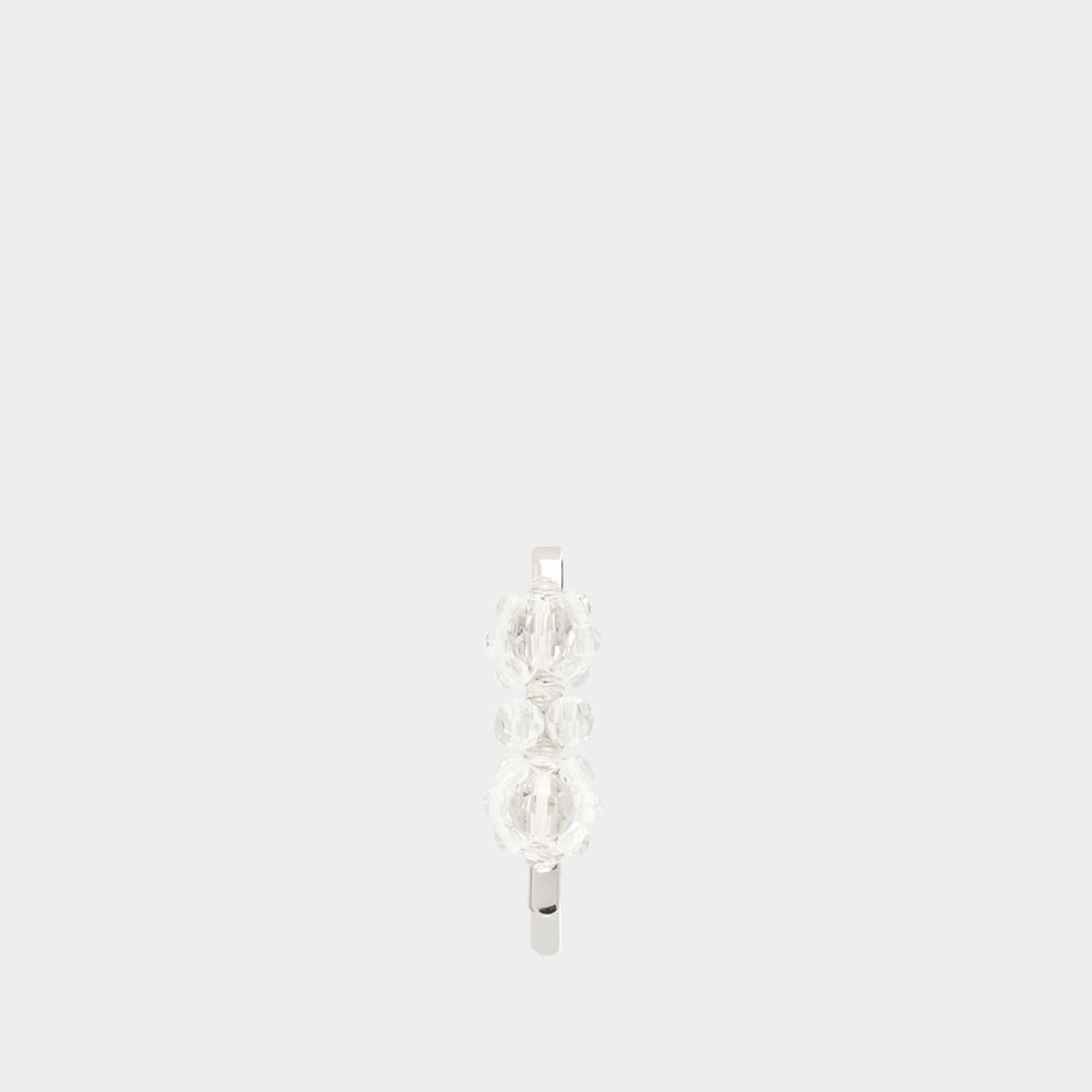 Simone Rocha Mini Flower Hair Clip  -  - Crystal - White