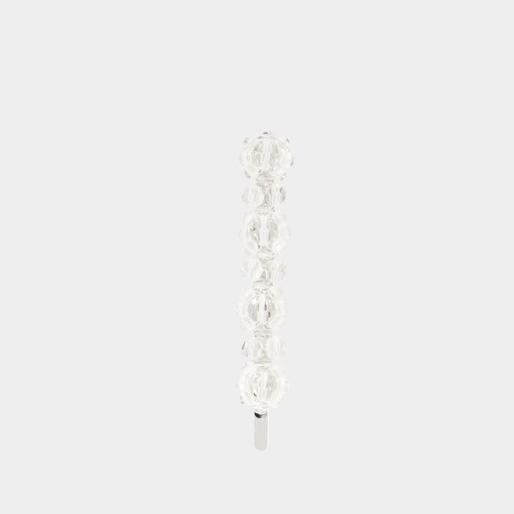 Simone Rocha Flower Hair Clip  -  - Crystal - White