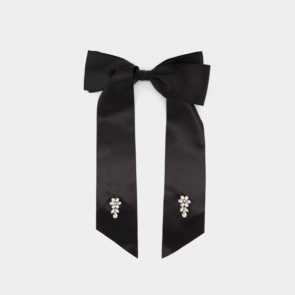 Shop Simone Rocha Flower Bow Hair Clip - - Polyester - Black