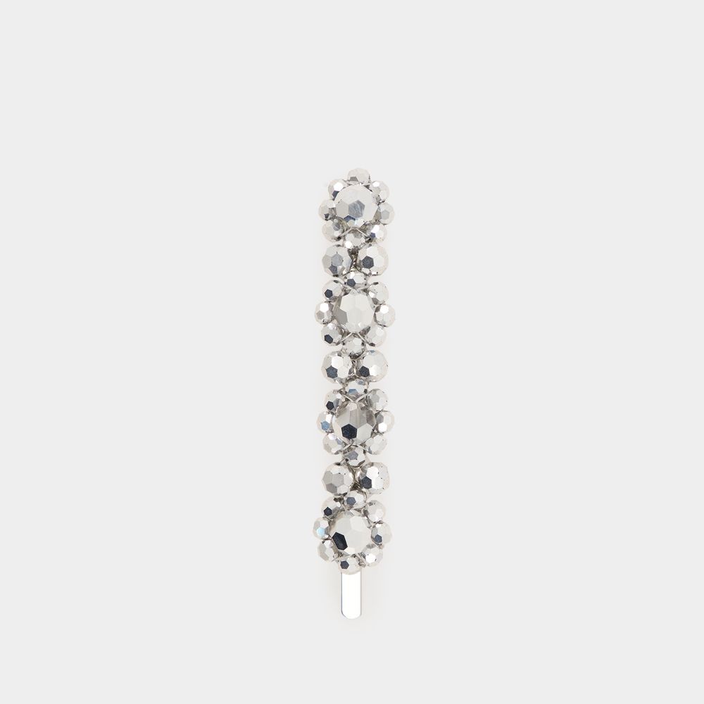 SIMONE ROCHA FLOWER HAIR CLIP - SIMONE ROCHA - CRYSTAL - MIRROR 