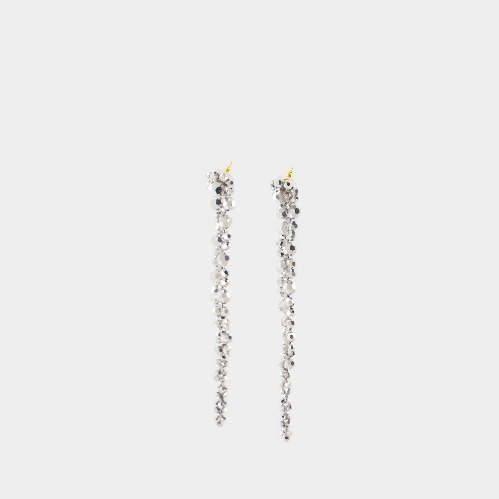 Simone Rocha Drip Earrings - - Crystal - Grey In Grey