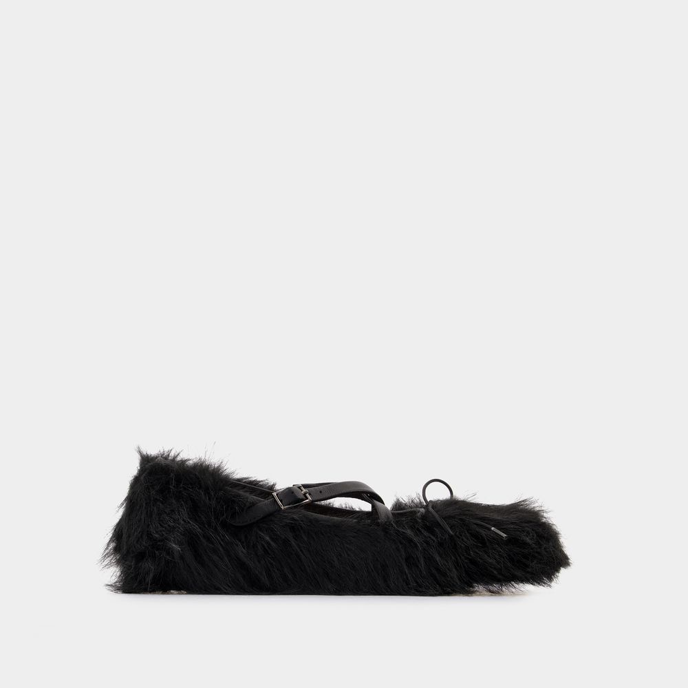 Shop Simone Rocha Ballerines Criss Cross -  - Cuir - Noir In Black