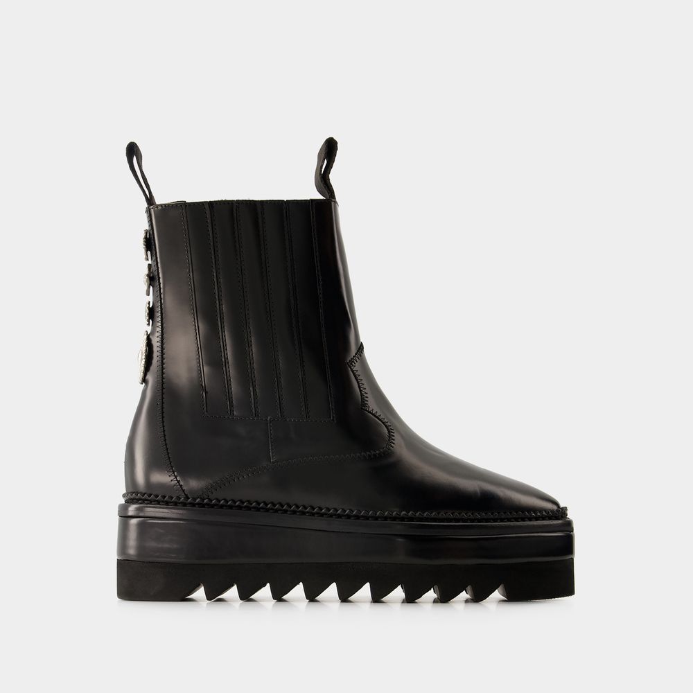 Shop Toga Aj1311 Boots -  Pulla - Leather - Black