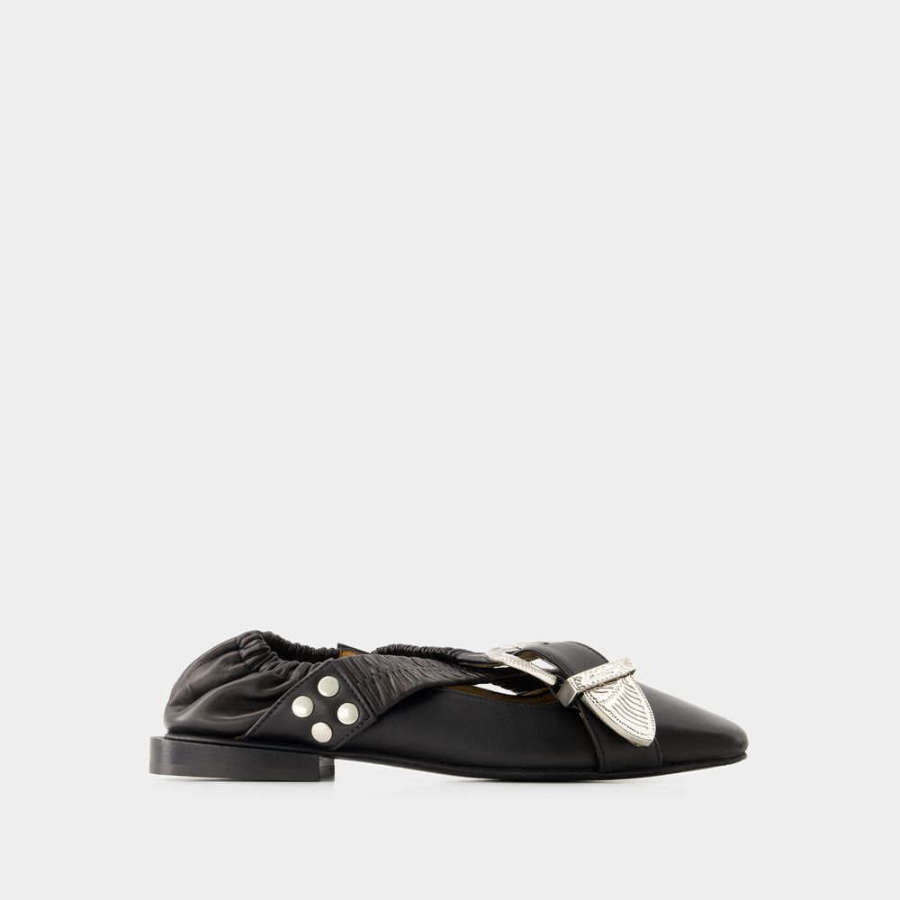 Shop Toga Aj928 Sandals -  Pulla - Leather - Black
