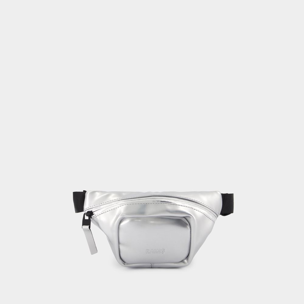 Rains Bum Micro W3 Belt Bag - - Synthetic - Mirror In Silver