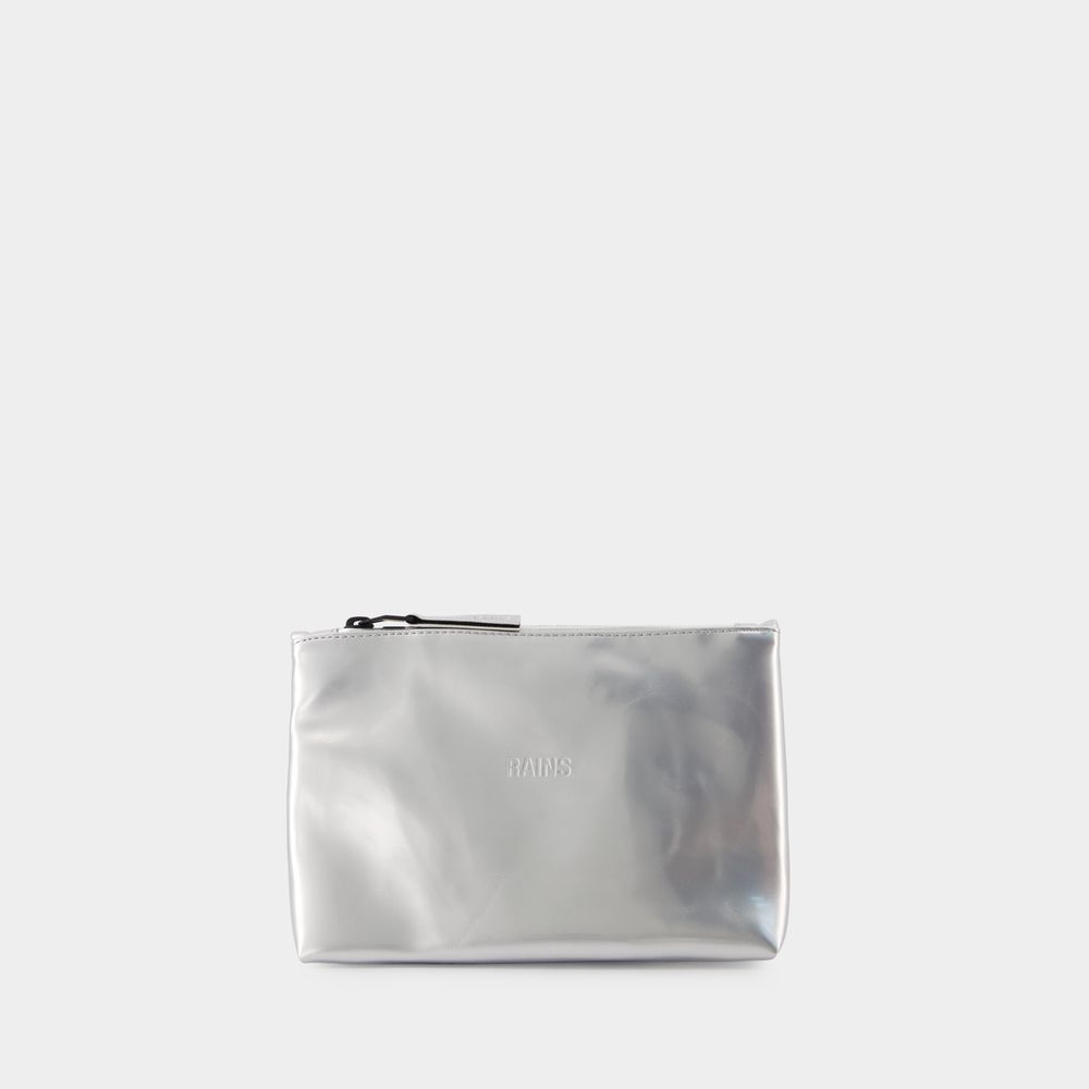 Shop Rains W3 Cosmetic Bag -  - Synthetic - Mirror In Silver