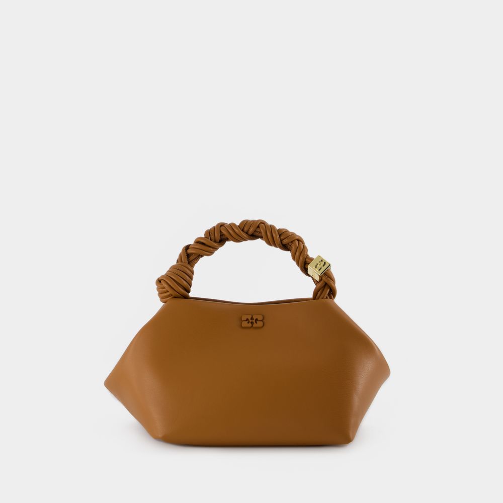 Shop Ganni Bou Crossbody Bag -  - Leather - Brown